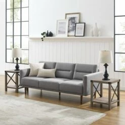 New 😀 Set of 2 Sophie Rustic Farmhouse X Frame Side Tables - Saracina Home White Oak 🛒 -End And Side Tables shop unnamed file 10