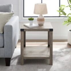 Top 10 🤩 Sophie Rustic Farmhouse X Frame Side Table - Saracina Home Stone Gray 🤩 -End And Side Tables shop unnamed file 1023