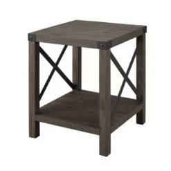 Top 10 🤩 Sophie Rustic Farmhouse X Frame Side Table - Saracina Home Stone Gray 🤩 -End And Side Tables shop unnamed file 1024