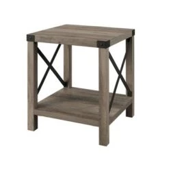 Top 10 🤩 Sophie Rustic Farmhouse X Frame Side Table - Saracina Home Stone Gray 🤩 -End And Side Tables shop unnamed file 1027