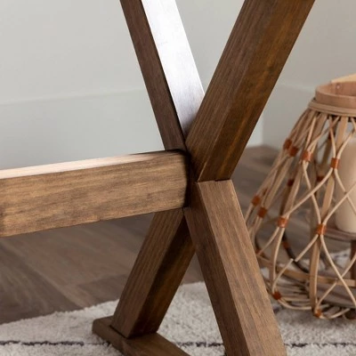 Flash Sale π Set of 2 Xavier Farmhouse Trestle Leg Distressed Side Tables - Saracina Home Rustic Oak/white Wash 𧨠7 Flash Sale π Set of 2 Xavier Farmhouse Trestle Leg Distressed Side Tables - Saracina Home Rustic Oak/white Wash 𧨠- Image 5