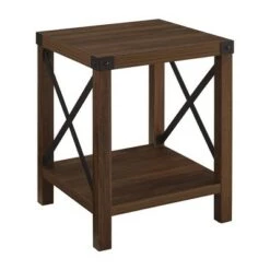 Top 10 🤩 Sophie Rustic Farmhouse X Frame Side Table - Saracina Home Stone Gray 🤩 -End And Side Tables shop unnamed file 1030