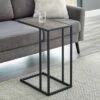 Outlet 🤩 23" Modern Rectangle Two-Tone C Side Table with Metal Base - Saracina Home Faux Marble Gold 🛒 -End And Side Tables shop unnamed file 1051