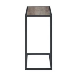 Outlet 🤩 23" Modern Rectangle Two-Tone C Side Table with Metal Base - Saracina Home Faux Marble Gold 🛒 -End And Side Tables shop unnamed file 1053