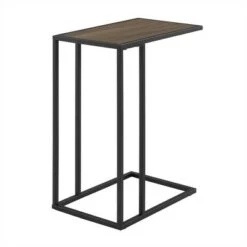 Outlet 🤩 23" Modern Rectangle Two-Tone C Side Table with Metal Base - Saracina Home Faux Marble Gold 🛒 -End And Side Tables shop unnamed file 1058