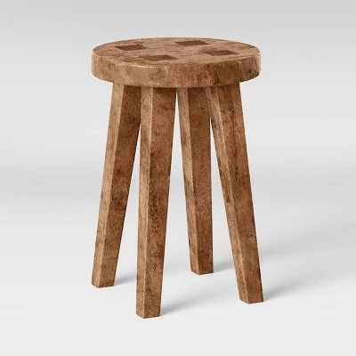 Wholesale π€© Woodland Carved Wood Accent Table Brown - Threshold π 4 Wholesale π€© Woodland Carved Wood Accent Table Brown - Threshold π - Image 2