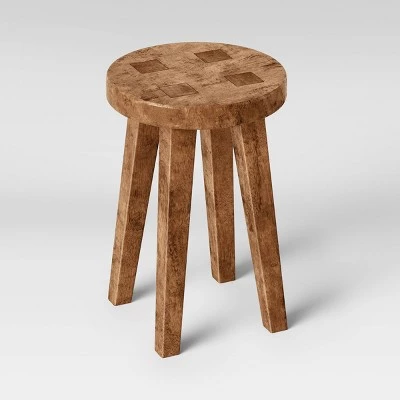 Wholesale π€© Woodland Carved Wood Accent Table Brown - Threshold π 5 Wholesale π€© Woodland Carved Wood Accent Table Brown - Threshold π - Image 3