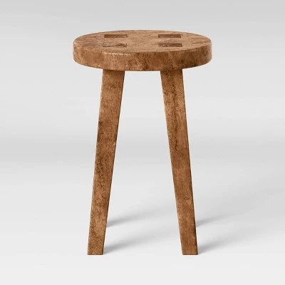 Wholesale π€© Woodland Carved Wood Accent Table Brown - Threshold π 8 Wholesale π€© Woodland Carved Wood Accent Table Brown - Threshold π - Image 6