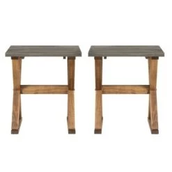 Flash Sale π Set of 2 Xavier Farmhouse Trestle Leg Distressed Side Tables - Saracina Home Rustic Oak/white Wash 𧨠22 Flash Sale π Set of 2 Xavier Farmhouse Trestle Leg Distressed Side Tables - Saracina Home Rustic Oak/white Wash 𧨠-End And Side Tables shop unnamed file 108