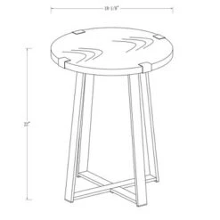 Best Sale 💯 Wrightson Urban Industrial Faux Wrap Leg Round Side Table - Saracina Home Gray Wash 👍 -End And Side Tables shop unnamed file 1083