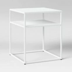 Discount 🤩 Glasgow Metal End Table - Project 62™ White 🎁 -End And Side Tables shop unnamed file 1094