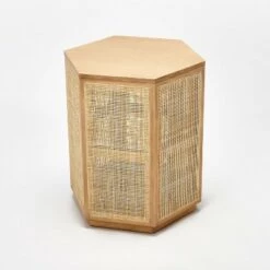 Top 10 ⭐ Threshold Designed W/Studio McGee Lomita Rattan Accent Table Natural - Threshold™ designed with Studio McGee 🎁 -End And Side Tables shop unnamed file 1109