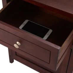 Flash Sale 👏 Alcott Side Table with Single Drawer and Storage Cabinet - ClickDecor Light Brown ✨ -End And Side Tables shop unnamed file 1152