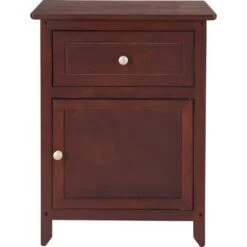 Flash Sale 👏 Alcott Side Table with Single Drawer and Storage Cabinet - ClickDecor Light Brown ✨ -End And Side Tables shop unnamed file 1160