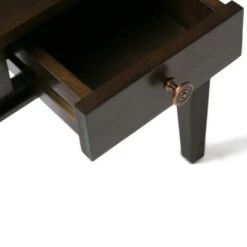 Coupon 🔔 18" Sterling Solid Wood Contemporary End Table - Wyndenhall Dark Tobacco Brown 🎉 -End And Side Tables shop unnamed file 1172