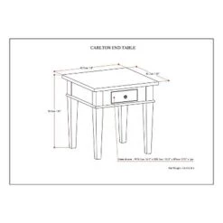 Coupon 🔔 18" Sterling Solid Wood Contemporary End Table - Wyndenhall Dark Tobacco Brown 🎉 -End And Side Tables shop unnamed file 1173