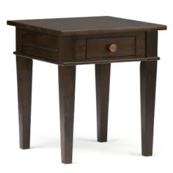 Coupon 🔔 18" Sterling Solid Wood Contemporary End Table - Wyndenhall Dark Tobacco Brown 🎉 -End And Side Tables shop unnamed file 1174
