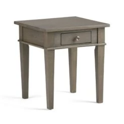Coupon 🔔 18" Sterling Solid Wood Contemporary End Table - Wyndenhall Dark Tobacco Brown 🎉 -End And Side Tables shop unnamed file 1175