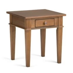 Coupon 🔔 18" Sterling Solid Wood Contemporary End Table - Wyndenhall Dark Tobacco Brown 🎉 -End And Side Tables shop unnamed file 1176
