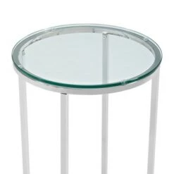 Best deal 🥰 Set of 2 Vivian Glam X Leg Round Side Tables Glass/Chrome - Saracina Home ⭐ 10 Best deal 🥰 Set of 2 Vivian Glam X Leg Round Side Tables Glass/Chrome - Saracina Home ⭐ -End And Side Tables shop unnamed file 120
