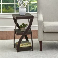 Hot Sale 😉 The Lakeside Collection Lakeside Twisted Side Table - Modern Accent Table with Distressed Finish 🔔