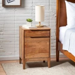 End And Side Tables shop 17 Outlet π Amwiler Modern Acacia Wood Side Table Tan - Christopher Knight Home π