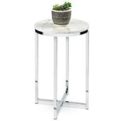 Discount ⌛ Best Choice Products 16in Faux Marble Modern Round Living Room Accent Side Table w/ Metal Frame ⭐ -End And Side Tables shop unnamed file 1259