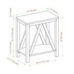 Deals 🎁 Taylen A Frame Farmhouse Open Storage Side Table - Saracina Home Rustic Oak 🛒 -End And Side Tables shop unnamed file 1269