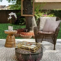 Promo 👍 19" Wood Side Table Brown - Sagebrook Home ❤️ -End And Side Tables shop unnamed file 1276