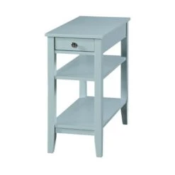 Best Sale ⌛ American Heritage 3 Tier End Table with Drawer - Breighton Home Dark Gray Wirebrush 👍 -End And Side Tables shop unnamed file 1285