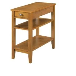Best Sale ⌛ American Heritage 3 Tier End Table with Drawer - Breighton Home Dark Gray Wirebrush 👍 -End And Side Tables shop unnamed file 1292