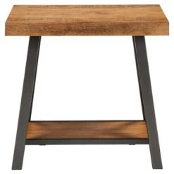 Brand new π Lanshire Rustic Industrial Metal & Wood End Table - Inspire Q Gray π