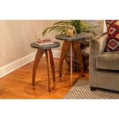 Promo π Decor Therapy Set of 2 Renada Tri Leg Side Tables Metal - Décor Therapy βοΈ