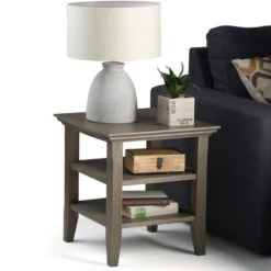 Discount β 19" Normandy End Table - Wyndenhall Distressed Gray π