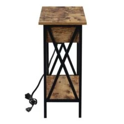 Discount 😀 Tucson Flip Top End Table with Charging Station - Breighton Home Barnwood/black 🎉 -End And Side Tables shop unnamed file 1367