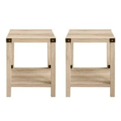 New 😀 Set of 2 Sophie Rustic Farmhouse X Frame Side Tables - Saracina Home White Oak 🛒 -End And Side Tables shop unnamed file 14