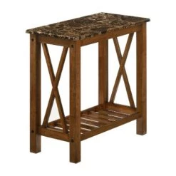 New 🎉 Pluff 1 Shelf Side Table - HOMES: Inside + Out Brown 👏 -End And Side Tables shop unnamed file 1409