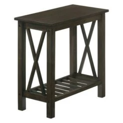 New 🎉 Pluff 1 Shelf Side Table - HOMES: Inside + Out Brown 👏 -End And Side Tables shop unnamed file 1411