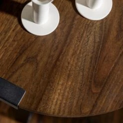 Promo 😀 Set of 2 Wrightson Urban Industrial Wrap Leg Round Side Tables - Saracina Home Faux Dark Concrete 🎁 -End And Side Tables shop unnamed file 143