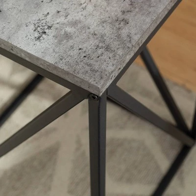 Coupon π Lina Modern Geometric Square Side Table - Saracina Home Slate Gray β 4 Coupon π Lina Modern Geometric Square Side Table - Saracina Home Slate Gray β - Image 2