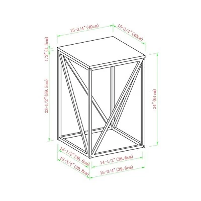 Coupon π Lina Modern Geometric Square Side Table - Saracina Home Slate Gray β 7 Coupon π Lina Modern Geometric Square Side Table - Saracina Home Slate Gray β - Image 5