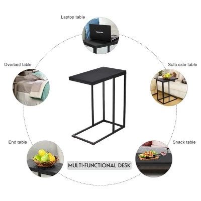 Discount 𧨠Costway Coffee Tray Sofa Side End Table Ottoman Couch Console Stand TV Lap Snack Black π₯ 6 Discount 𧨠Costway Coffee Tray Sofa Side End Table Ottoman Couch Console Stand TV Lap Snack Black π₯ - Image 4
