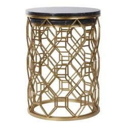 Best deal ✨ Set of 2 Round Marble Side Tables - Gold - Stylecraft ❤️ -End And Side Tables shop unnamed file 152