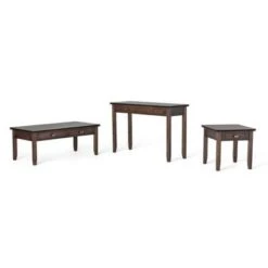 New 💯 Stratford Solid Wood End Table - Wyndenhall Tobacco Brown 👍 -End And Side Tables shop unnamed file 1543