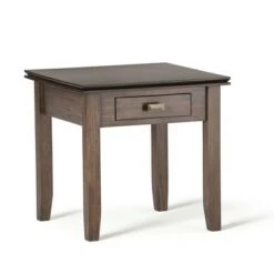 New 💯 Stratford Solid Wood End Table - Wyndenhall Tobacco Brown 👍 -End And Side Tables shop unnamed file 1544