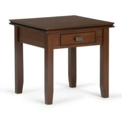 New 💯 Stratford Solid Wood End Table - Wyndenhall Tobacco Brown 👍 -End And Side Tables shop unnamed file 1549