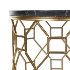 Best deal ✨ Set of 2 Round Marble Side Tables - Gold - Stylecraft ❤️ -End And Side Tables shop unnamed file 155
