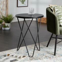 Best reviews of 🤩 Hairpin Leg Side Table with Wood Top - Decor Therapy White/gold 💯 -End And Side Tables shop unnamed file 1572