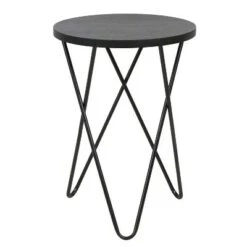 Best reviews of 🤩 Hairpin Leg Side Table with Wood Top - Decor Therapy White/gold 💯 -End And Side Tables shop unnamed file 1574