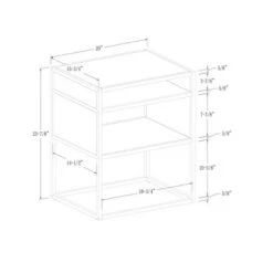 Cheapest 🧨 Modern Wood and Metal Side Table with Open Storage - Saracina Home Dark Walnut 😉 -End And Side Tables shop unnamed file 1590